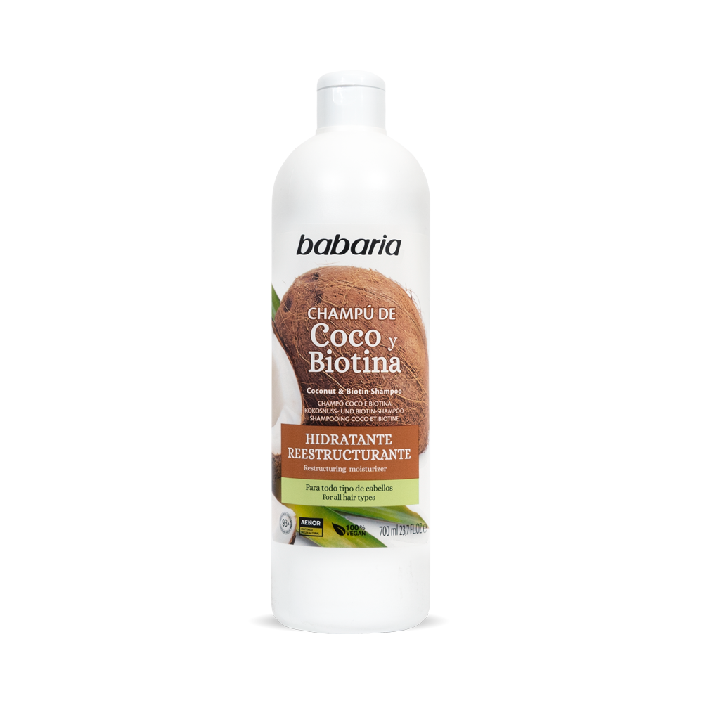 Babaria Coconut &amp; Biotin Moisturizing Shampoo 700ml شامبو جوز الهند والبيوتين