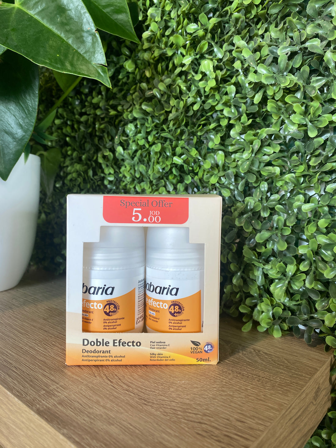 Babaria Double Effect Deo Roll On 50ml 2 Pcs offer عرض مزيل عرق قطعتين