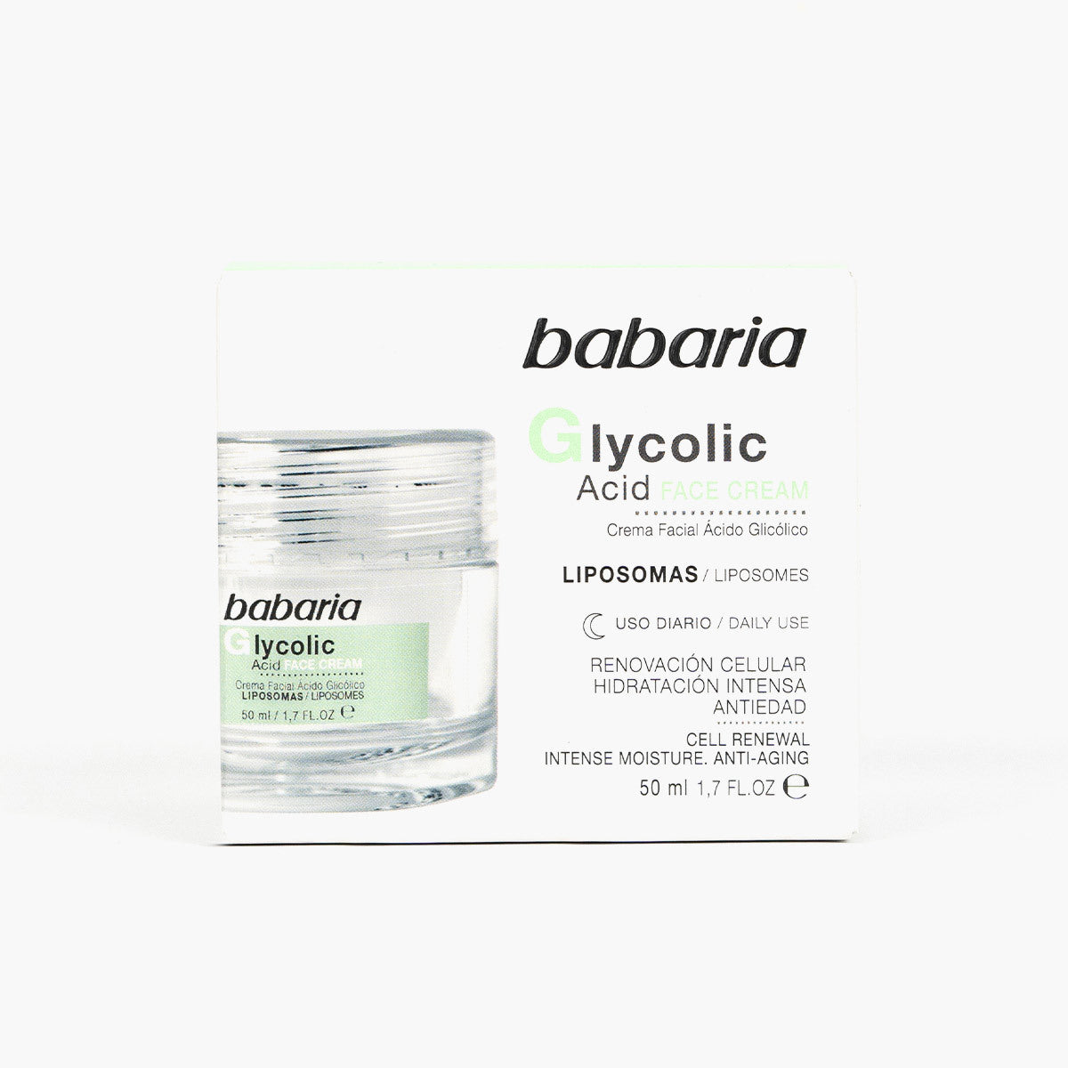 Babaria Glycolic Acid Face Cream 50ml كريم الوجه الليلي بحمض الجليكوليك