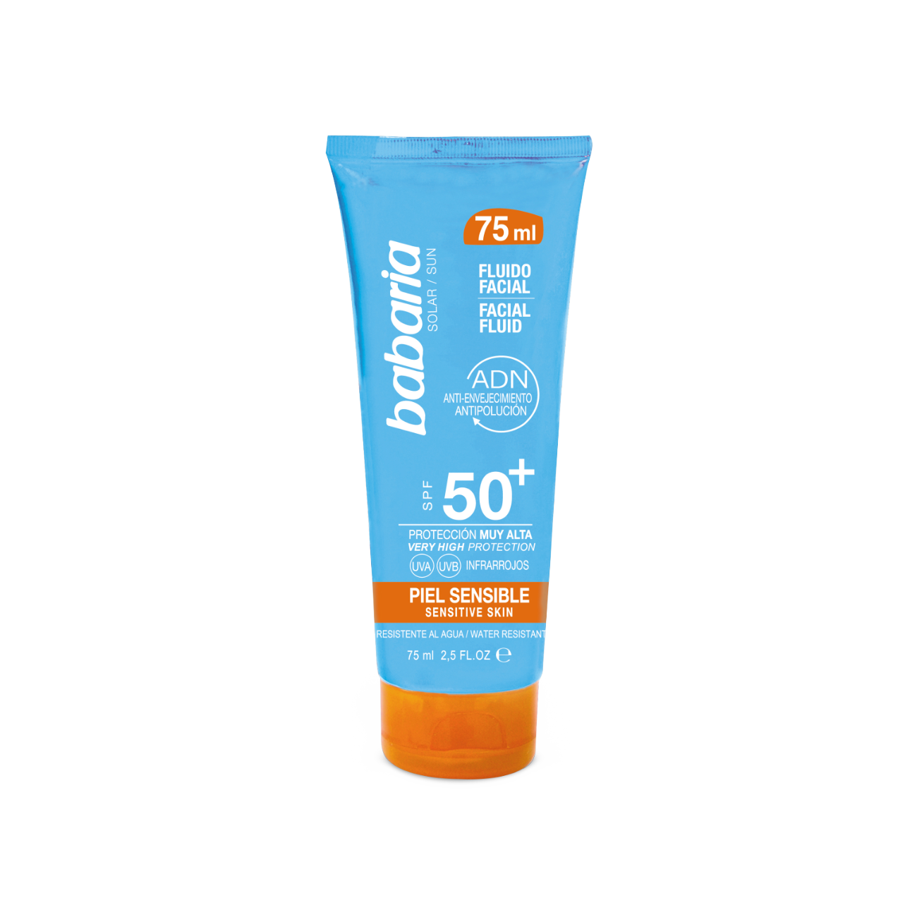 Babaria Sensitive Skin Spf50+ Fluid 75ml واقي الشمس للبشرة الحساسة