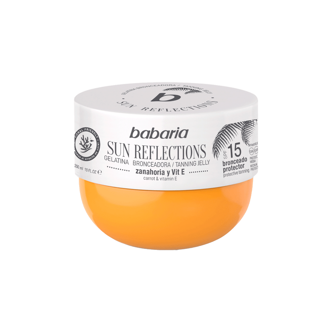 Babaria Sun Reflections Carrot Oil Spf15 Tanning Jelly 300ml جل التسمير