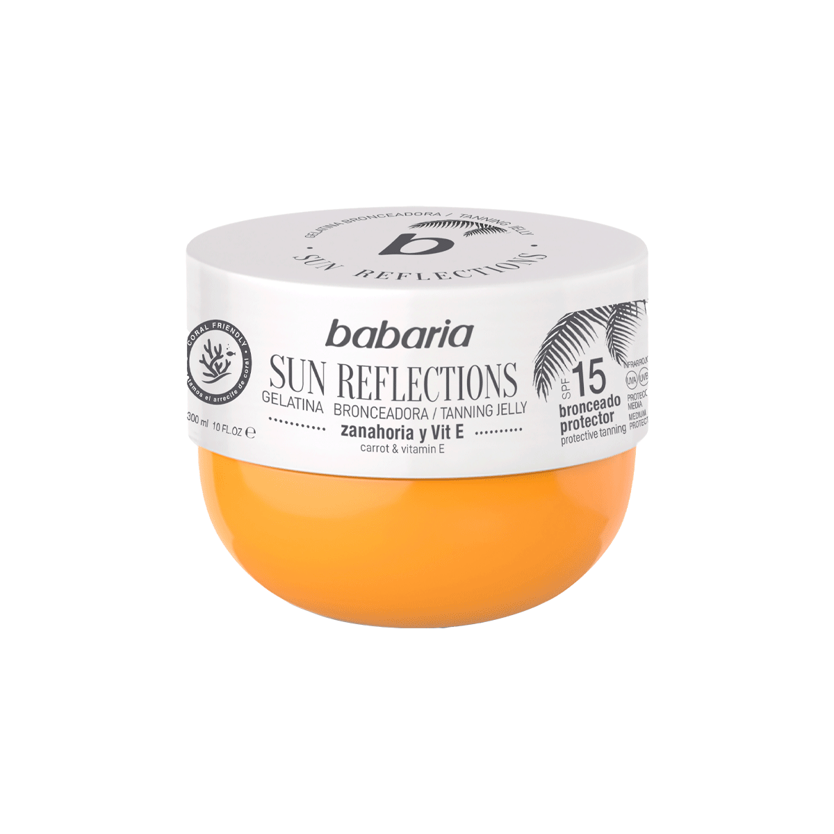 Babaria Sun Reflections Carrot Oil Spf15 Tanning Jelly 300ml جل التسمير