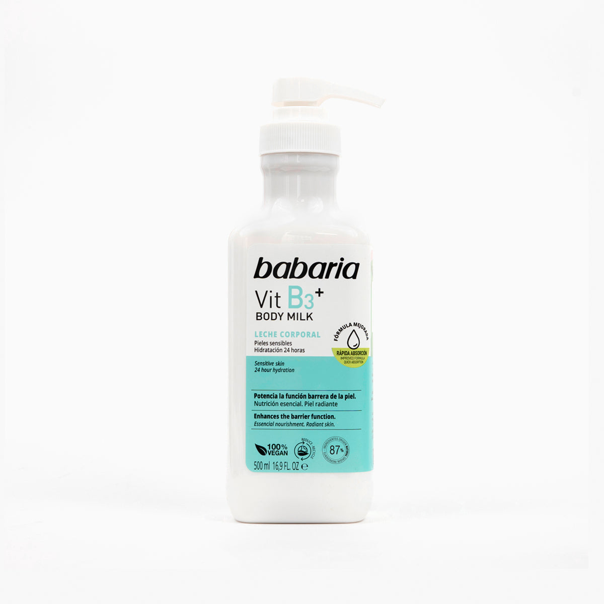 Babaria Vitamin B3 Body Milk 500ml مرطب جسم بالنياسيناميد