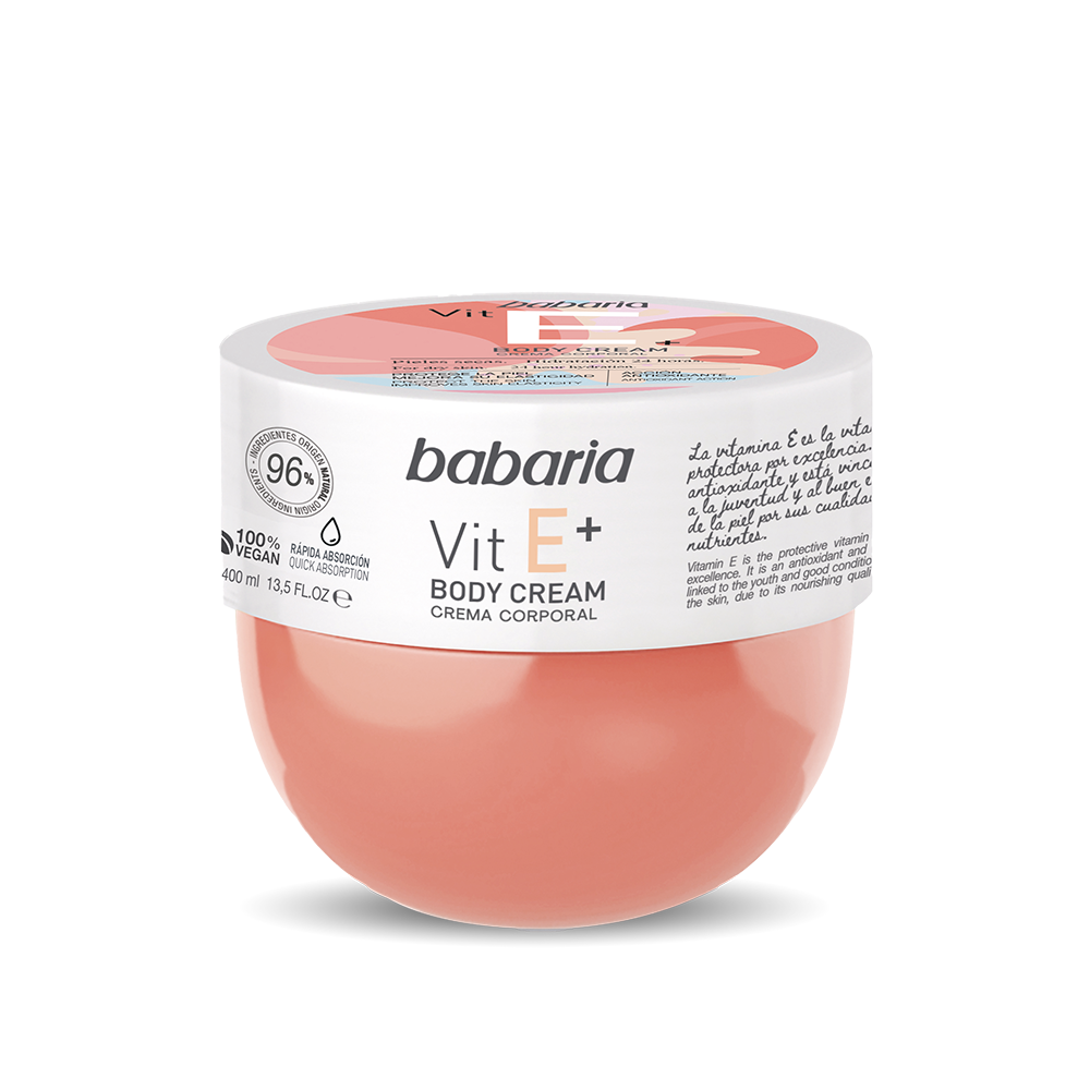 Babaria Vitamin E Body Cream 400ml كريم فيتامين اي للجسم مرطب و مغذي