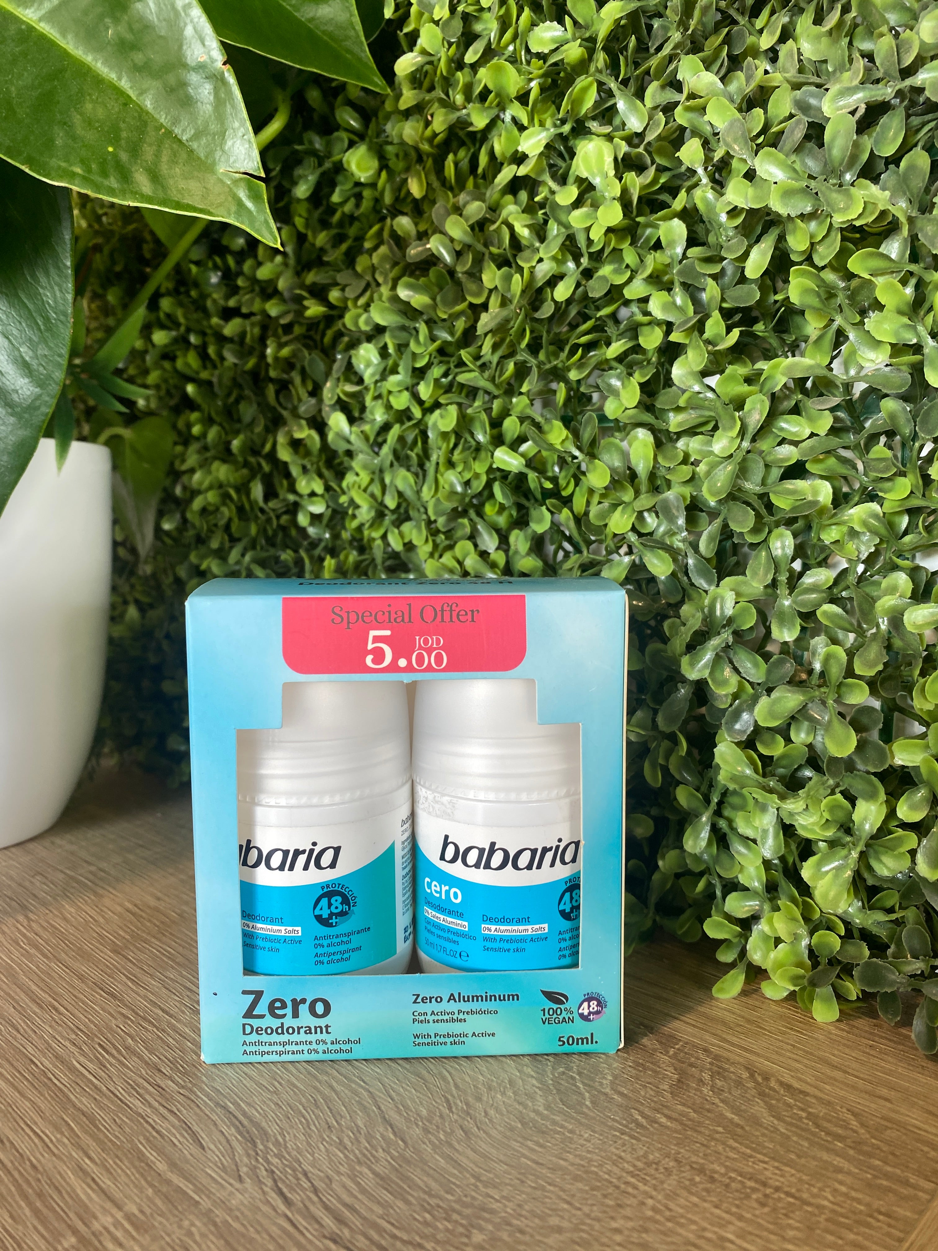 Babaria Zero \ Cero Deo Roll On 50ml 2 Pcs offer عرض قطعتين مزيل عرق