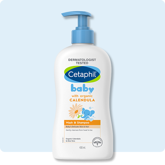 Cetaphil Baby Calendula Wash and Shampoo 400ml شامبو وغسول للاطفال