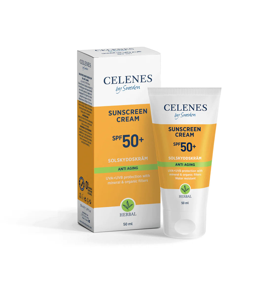 Celenes Herbal Anti Aging Spf50+ Cream 50ml واقي شمس