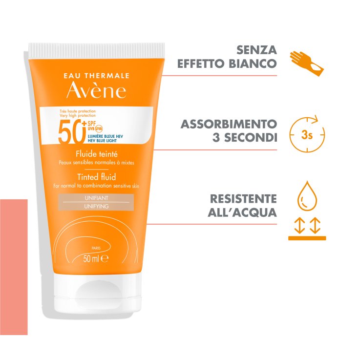 Avene Ultra Light Tinted Spf50+ Fluid 50ml  واقي شمس للبشرة الدهنية والمختلطة بلون