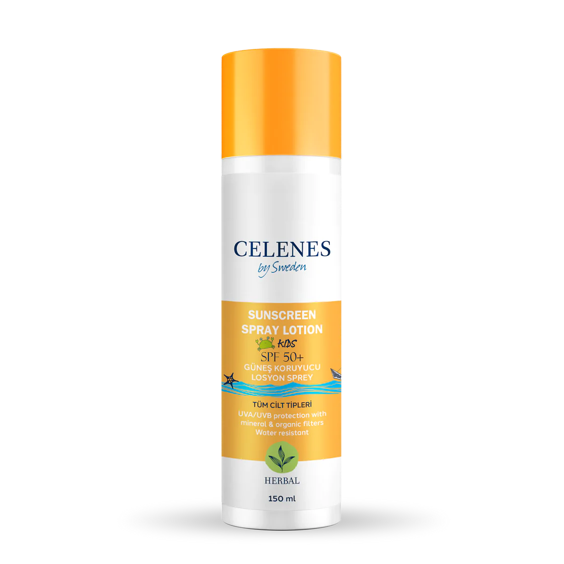 Celenes Herbal Spf50+ Kids Spray Lotion 150ml واقي شمس للأطفال