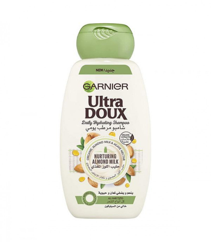 Garnier Ultra Doux Almond Milk Shampoo 400ml شامبو مرطب بحليب اللوز