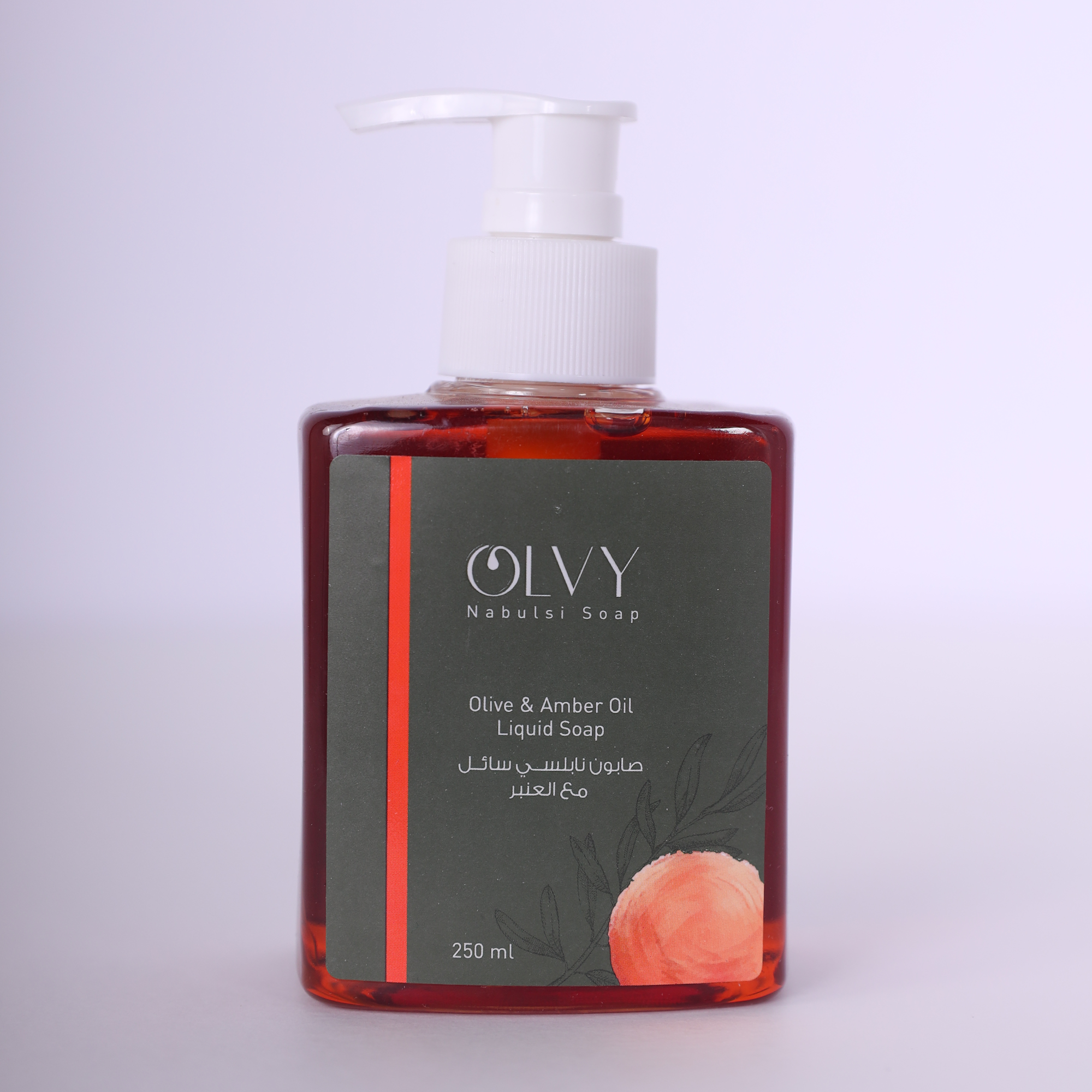 Olvy Olive &amp; Amber Oil Liquid Soap 250ml صابون نابلسي