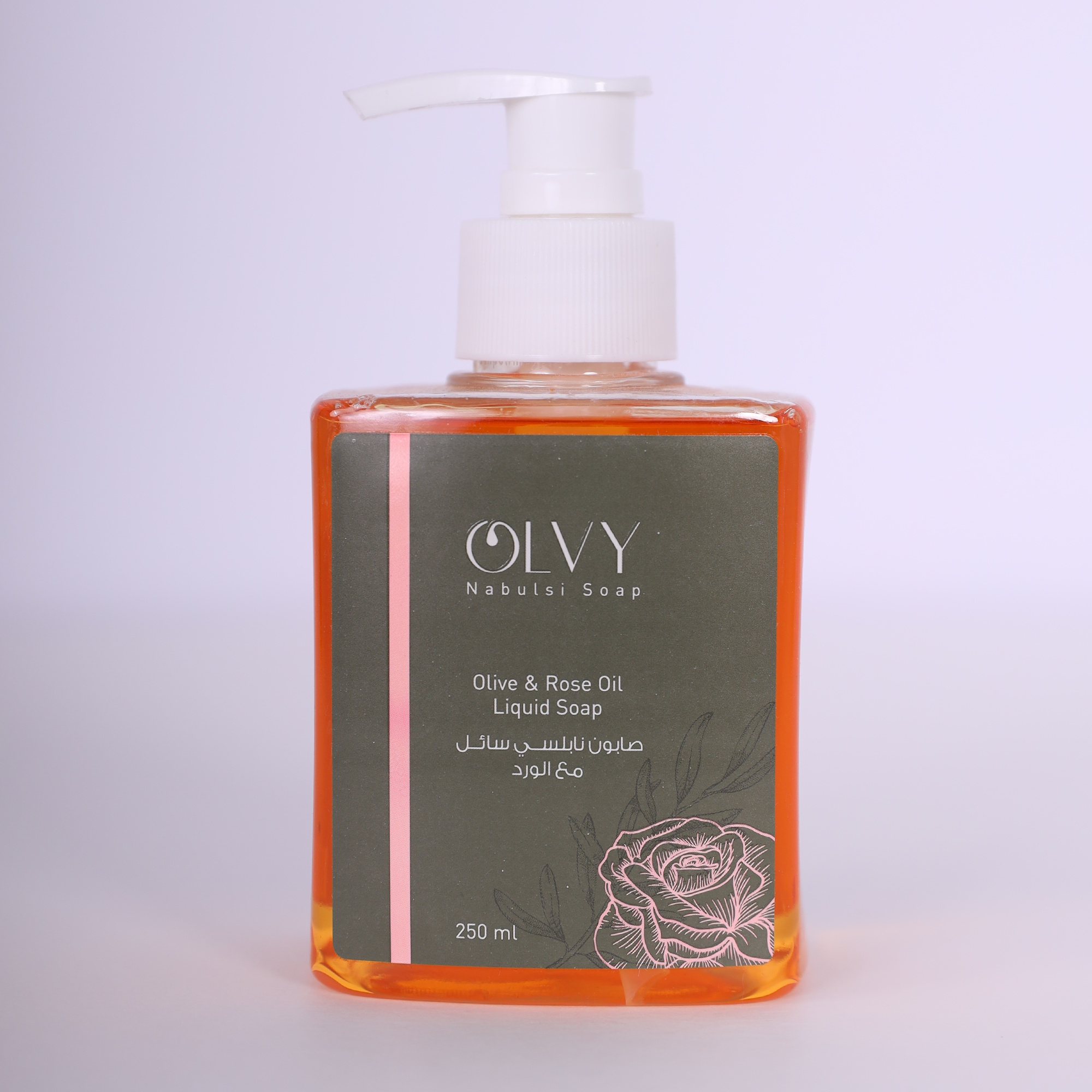 Olvy Olive &amp; Rose Oil Liquid Soap 250ml صابون نابلسي