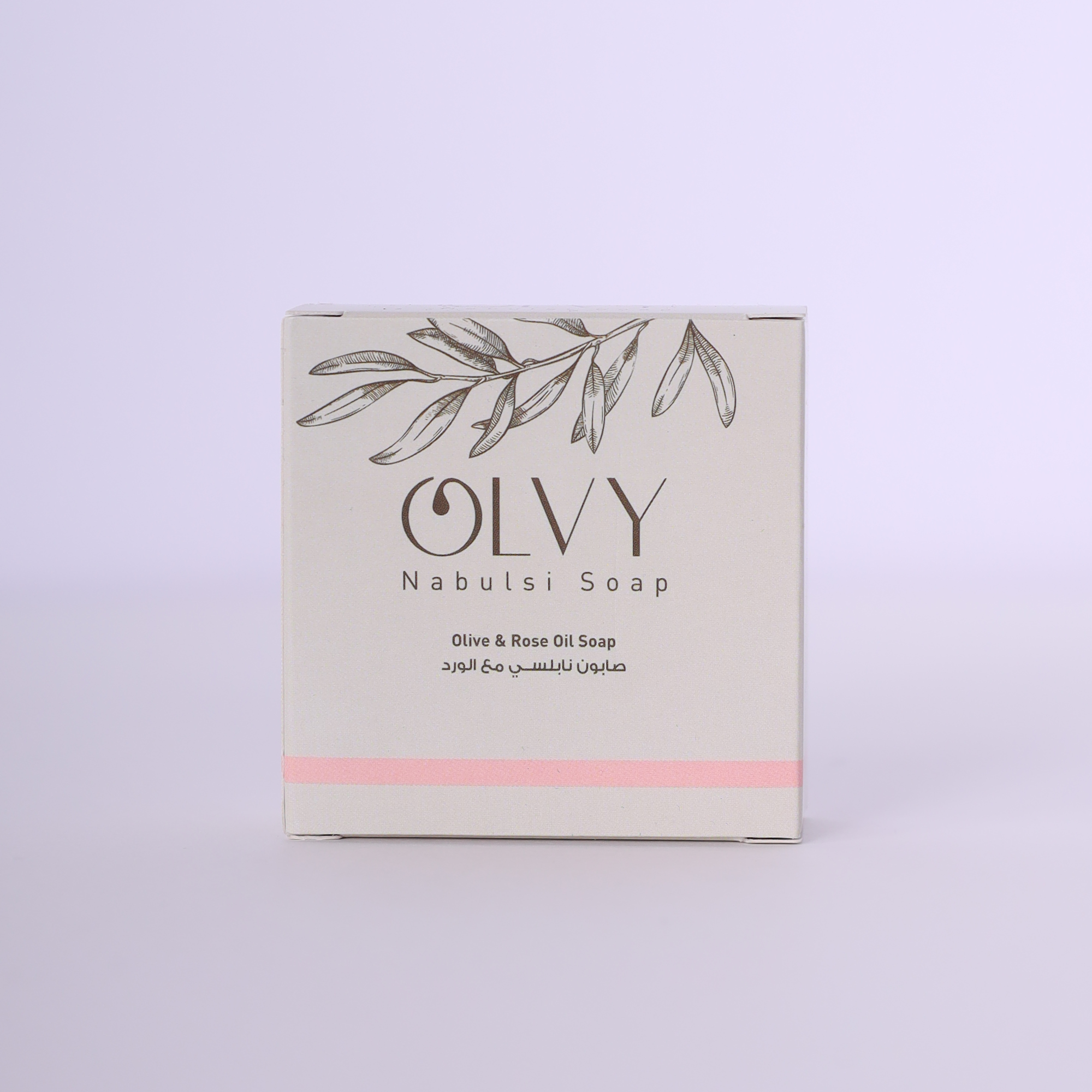 Olvy Olive &amp; Rose Oil Soap Bar 150g صابون نابلسي