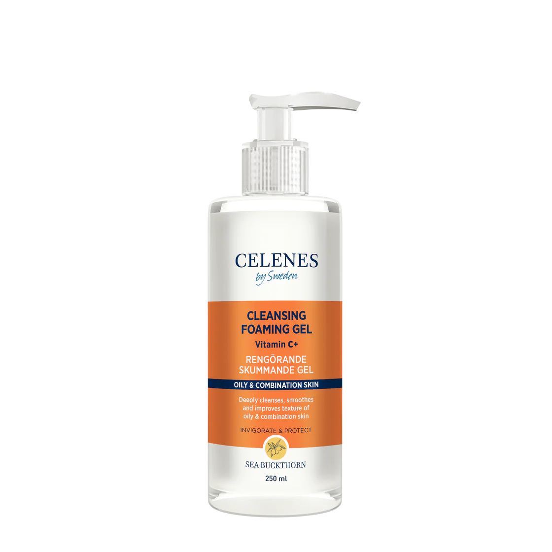 Celenes Sea Buckthorn Vit C Cleansing Foaming Gel 250ml غسول رغوي للبشرة الدهنية والمختلطة