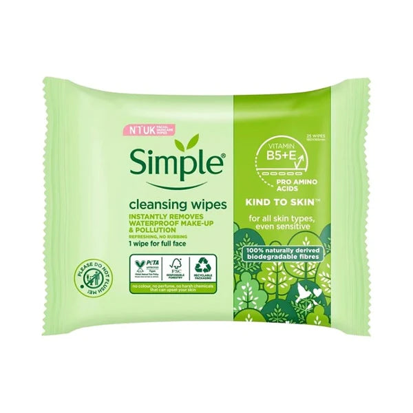 Simple Cleansing Wipes 20 Pcs مناديل مبللة