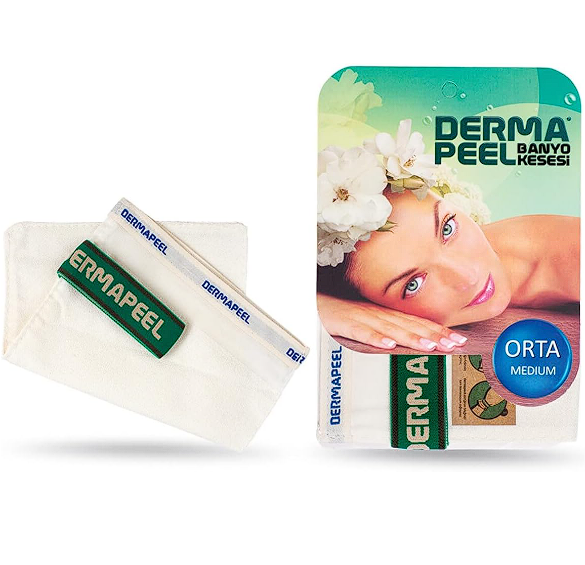 Derma Peel Medium Mitt ليفة جسم متوسطة الخشونة