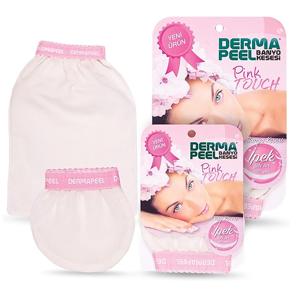 Derma Peel Pink Touch Premium Medium ليفة متوسطة النعومة للجسم