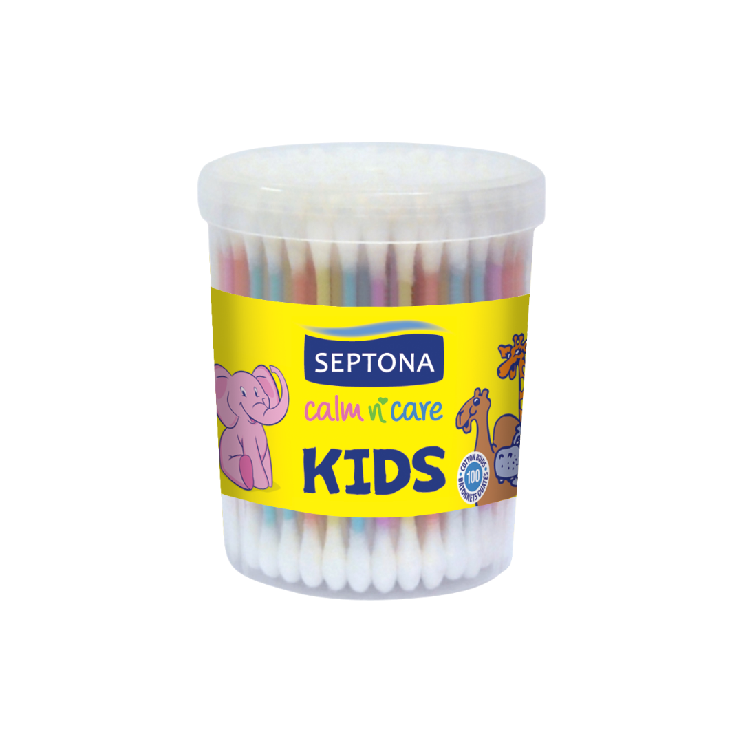 Septona Kids Cotton Buds 100Pcs قطن لتنظيف الاذن