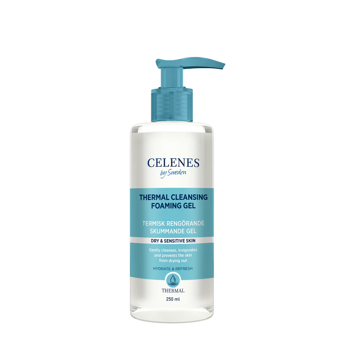 Celenes Thermal Foaming Gel (Dry &amp; Sensitive) 250ml غسول رغوي للبشرة الجافة والحساسة