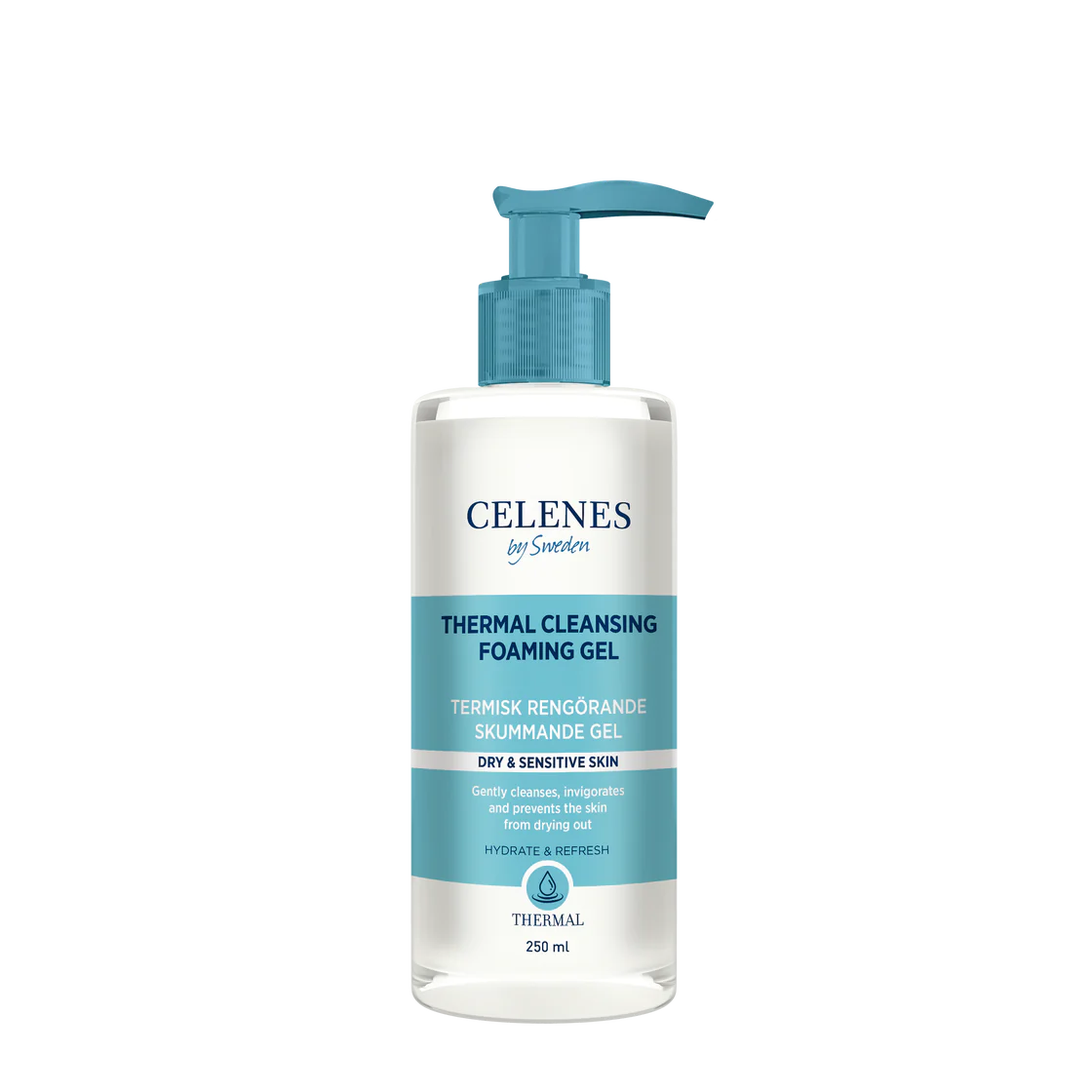 Celenes Thermal Foaming Gel (Dry &amp; Sensitive) 250ml غسول رغوي للبشرة الجافة والحساسة