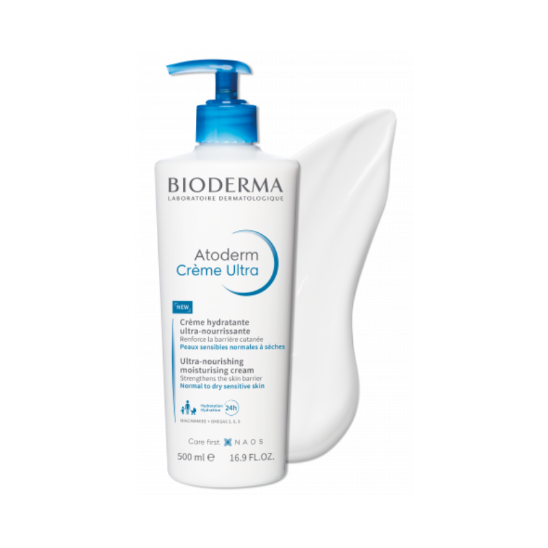 Bioderma Atoderm Ultra Nourishing Cream 500ml كريم مرطب للبشرة الجافة و الحساسة