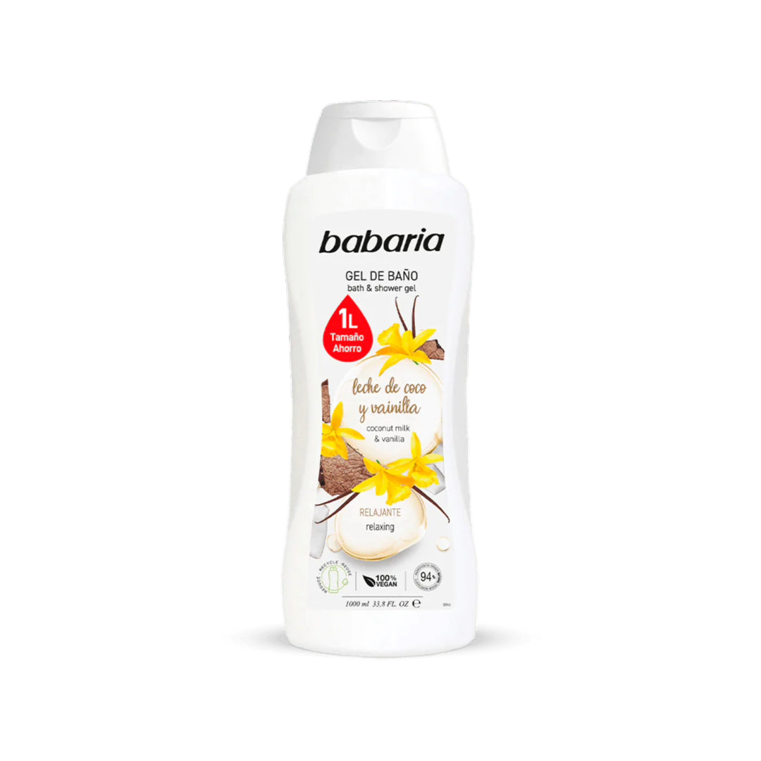 Babaria Coconut Milk & Vanilla Bath & Shower Gel 1000ml شاور جل