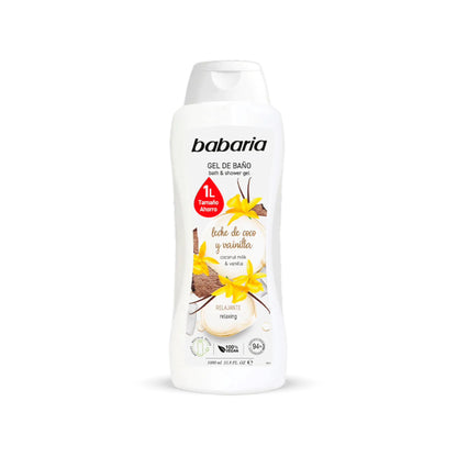 Babaria Coconut Milk &amp; Vanilla Bath &amp; Shower Gel 1000ml شاور جل