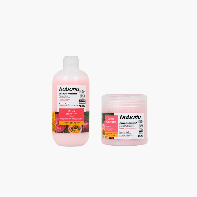 Babaria Color Shampoo 500ml + Hair Mask 400ml Offer عرض ماسك وشامبو لحماية الشعر المصبوغ