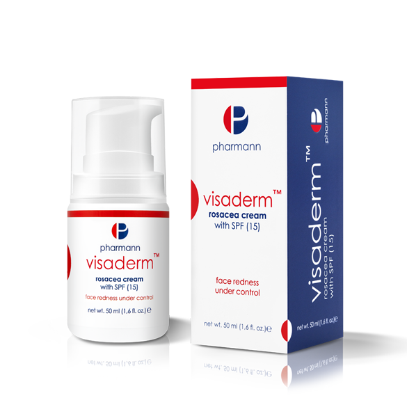 Pharmann Visaderm Rosacea Cream 50ml معالج للوردية والشعيرات الدموية