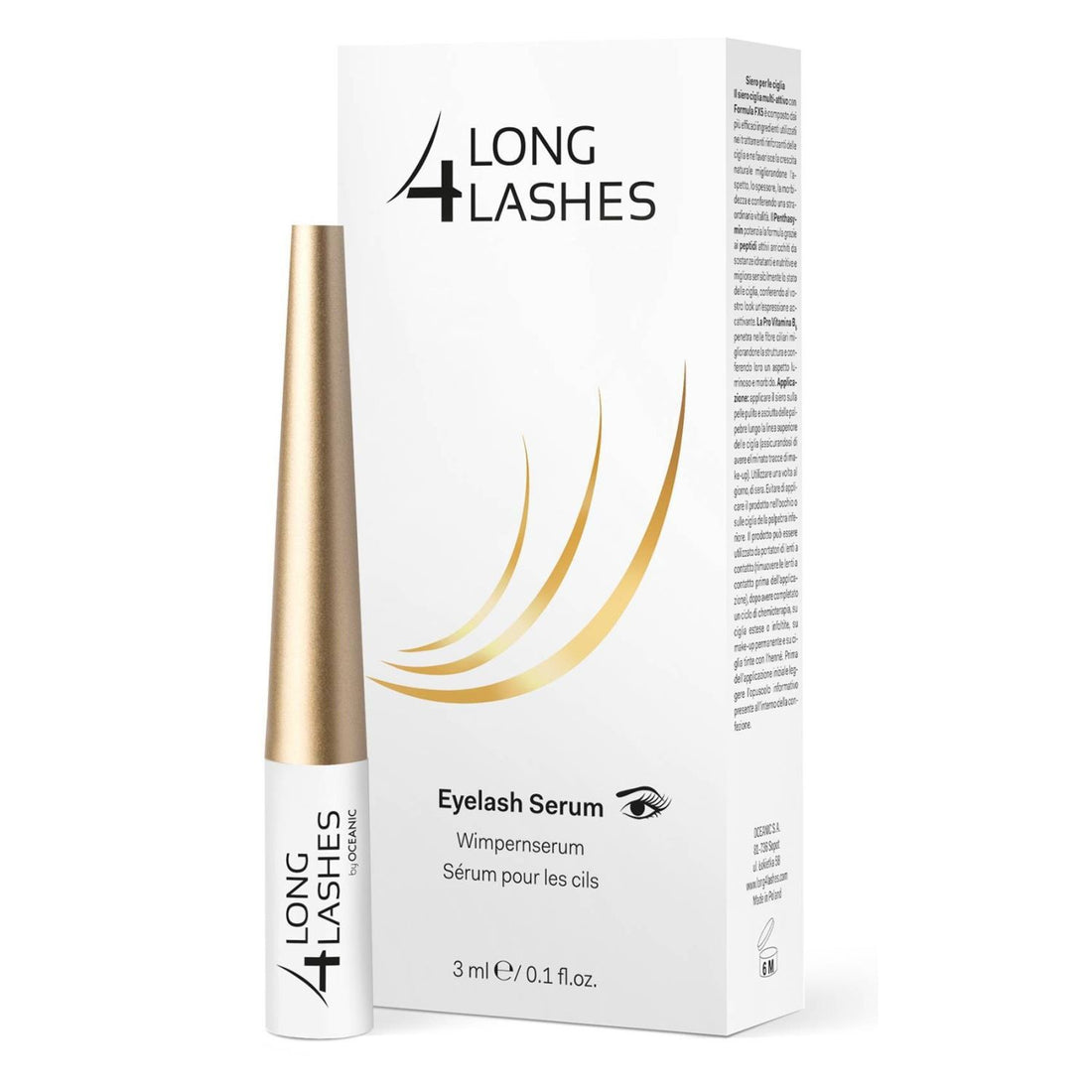 Long 4 Lashes Eyelash Growth Enhnacing Serum 3ml سيروم مقوي للرموش