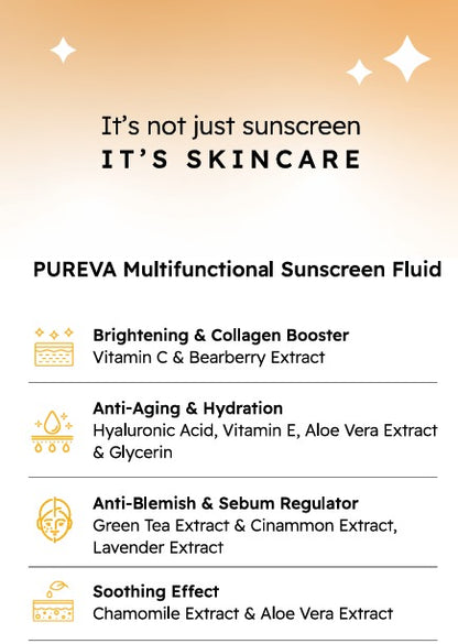 Pureva Spf50+ Fluid 50ml واقي شمس