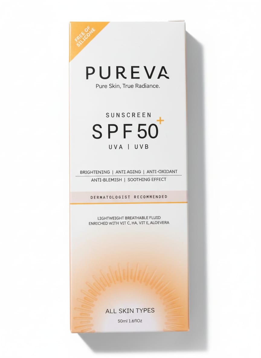 Pureva Spf50+ Fluid 50ml واقي شمس