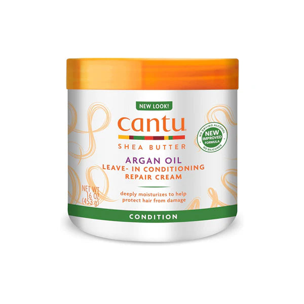 Cantu Argan Oil Leave In Conditioning Repair Cream 453g كريم لإصلاح الشعر بزيت الأرغان