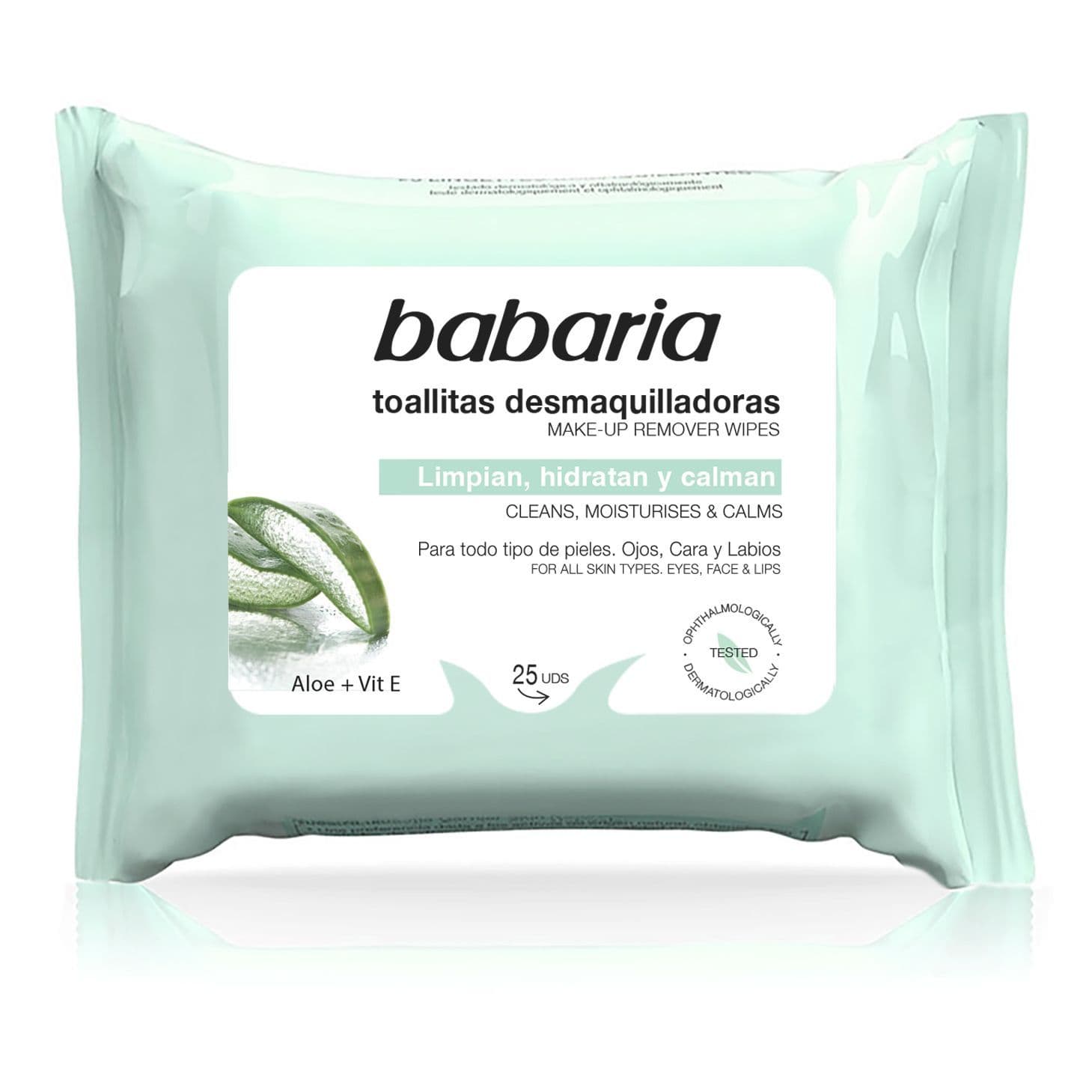 Babaria Aloe Vera Makeup Remover Wipes 25 Pcs مناديل لإزالة المكياج