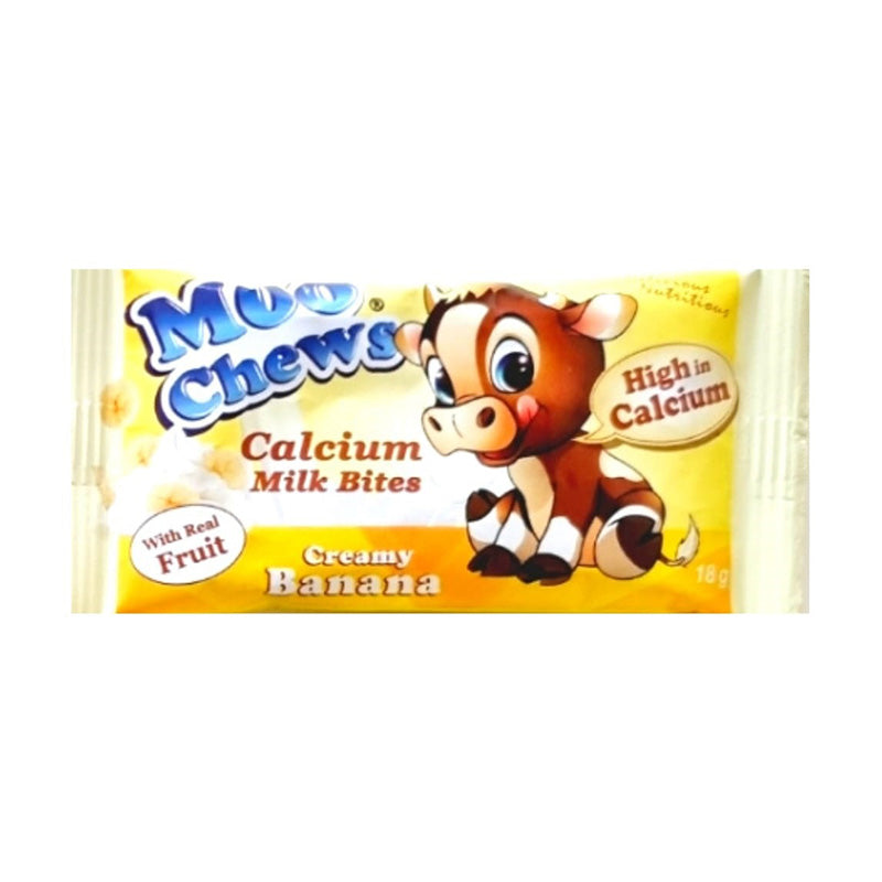 Moo Chews Calcium Milk Bites 15 Pcs -Banana