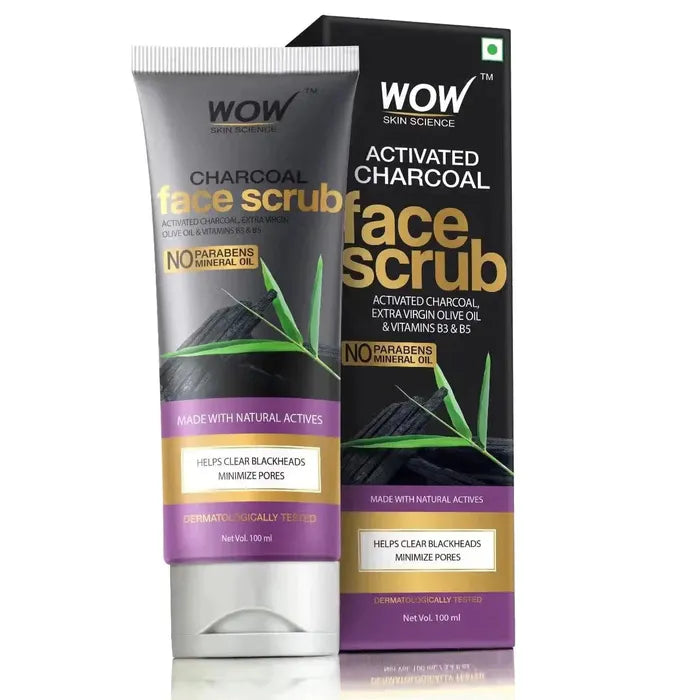 Wow Activated Charcoal Face Scrub 100ml مقشر بالفحم للبشرة