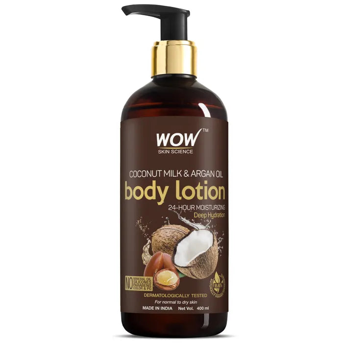 Wow Coconut Milk &amp; Argan Oil Body Lotion 400ml لوشن الجسم بزيت الأرغان