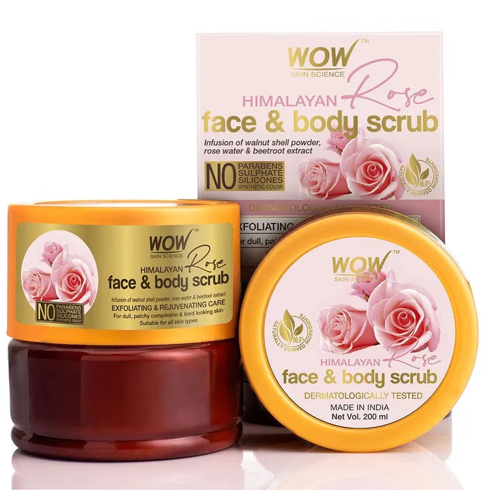 Wow Himalayan Rose Face &amp; Body Scrub 100ml مقشر الوجه بالورد