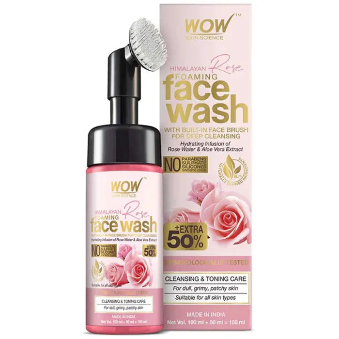 Wow Himalayan Rose Foaming Face Wash 150ml غسول الوجه بالورد