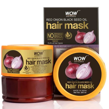 Wow Onion Black Seed Oil Hair Mask 200ml ماسك الشعر بزيت الحبة السوداء والبصل