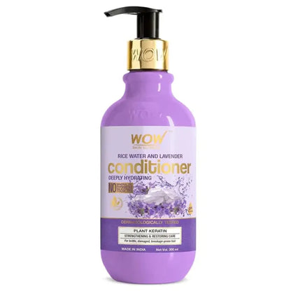 Wow Rice Water &amp; Lavender Oil Conditioner 300ml بلسم ماء الأرز وزيت اللافندر