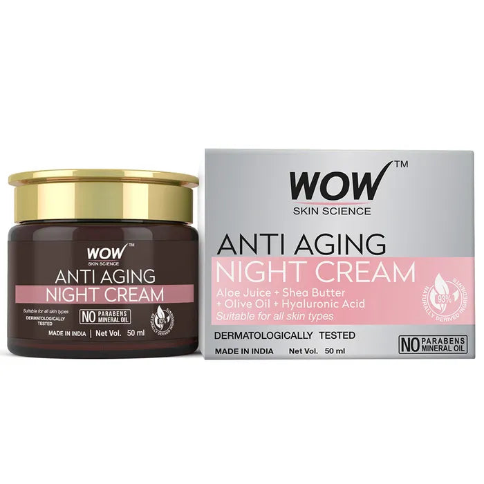 Wow Anti Aging Night Face Cream 50ml كريم ليلي مضاد للتجاعيد