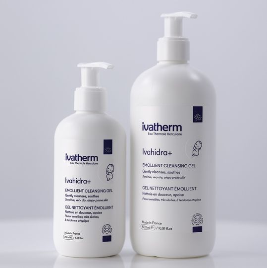 Ivatherm Ivahidra+ Emollient Cleansing Gel 250\500ml غسول جسم للبشرة الجافة الحساسة جدًا