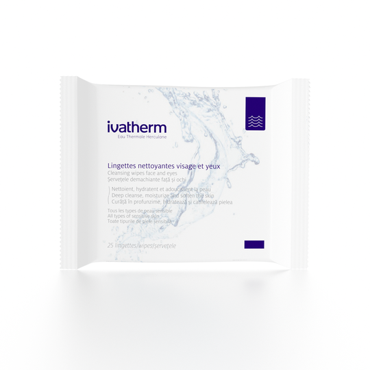 Ivatherm Face & Eye Wipes 25 Pcs مناديل مبللة لتنظيف الوجه والعين