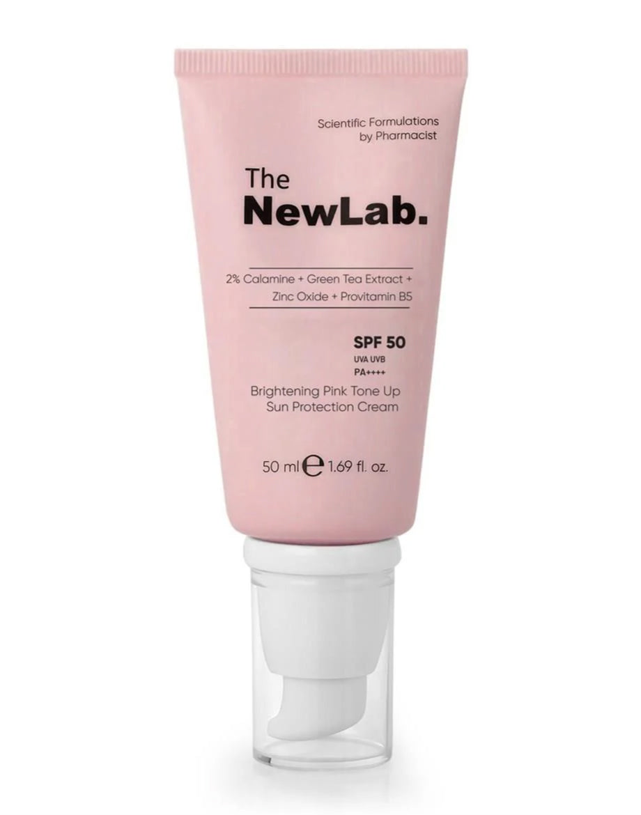 The NewLab Brightening Pink Tone Spf50 Cream 50ml واقي شمس مفتح للبشرة