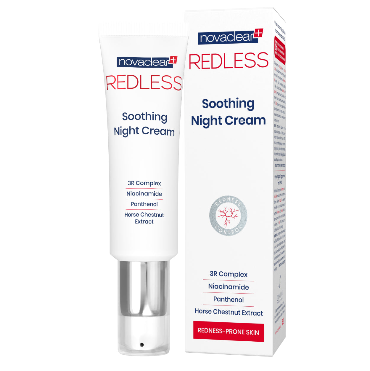 Novaclear Redless Soothing Night Cream 50ml كريم ليلي مضاد للاحمرار