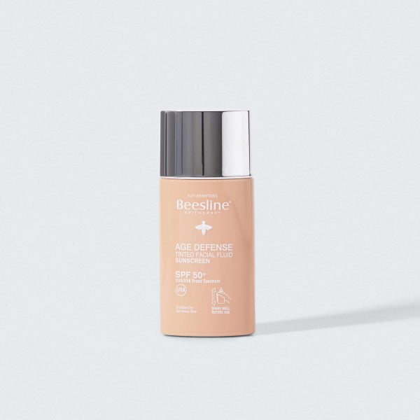 Beesline Age Defense Spf50+ Tinted Fluid 40ml واقي شمس مع لون