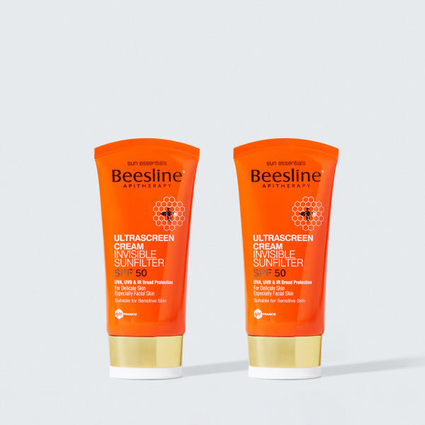 Offer Beesline Ultrascreen Spf50+ Invisible Cream 100ml 2 Pcs واقي شمس