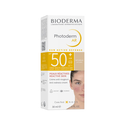 Bioderma Photoderm AR Spf50+ Tinted Cream 30ml واقي شمس للبشرة الوردية مضاد للاحمرار