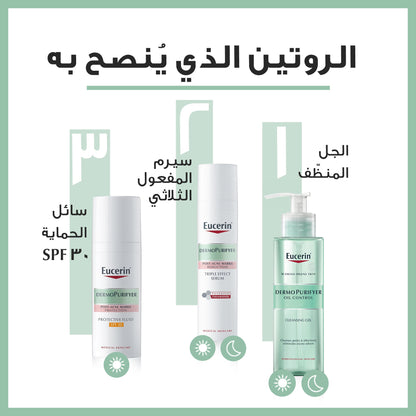 Eucerin DermoPurifyer Oil Control Spf30 Fluid 50ml واقي شمس للبشرة المعرضة لحب الشباب